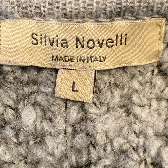 Silvia Novelli Grey Mohair Wool Blend Boucle Longline Full Zip Cardigan - Picture 4 of 14